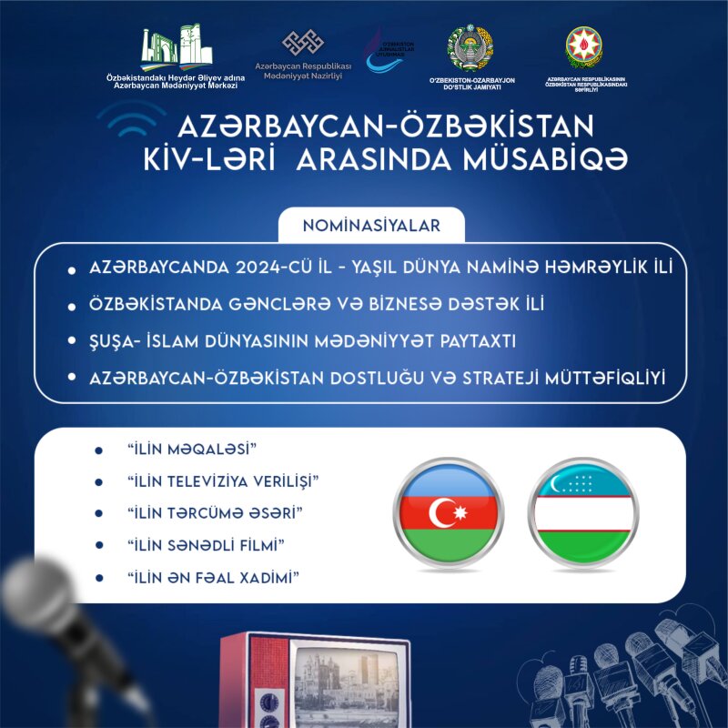 Среди прессы и общественности Узбекистана на 2024 год объявлены номинации конкурса о нашей стране