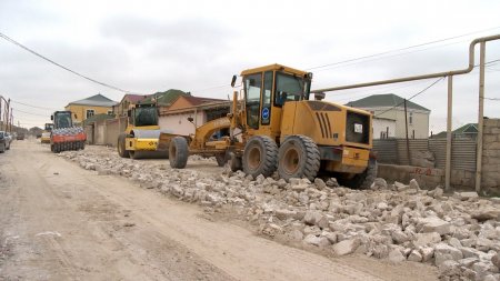 Xəzər rayonu, Badam Bağları yaşayış massivinin yolları yenidən qurulur