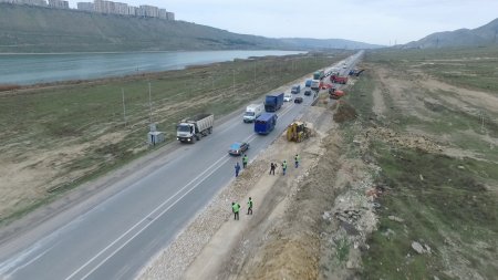 Xocəsən-Lökbatan avtomobil yolunun 11 km-lik hissəsi yenidən qurulur