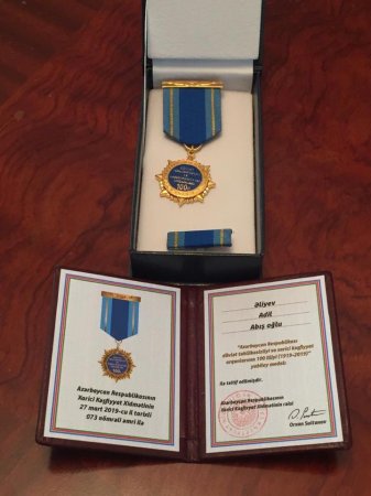 Millət vəkili yubiley medalı ilə təltif edilib