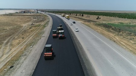 M2 magistralının Hacıqabul-Ələt hissəsi əsaslı şəkildə təmir edilir