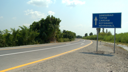 Ağdaş rayonunda 60 km uzunluğa malik 2 avtomobil yolu yenidən qurulub