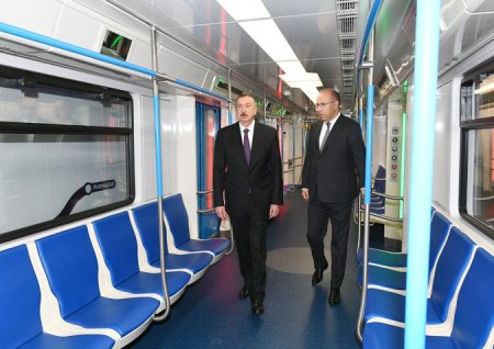 Metronun “Xətai” stansiyası təmirdən sonra istifadəyə verilib, Prezident İlham Əliyev görülən işlərlə tanış olub