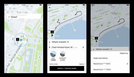 “Uber Azerbaijan”da  kartla ödəmək daha sərfəli oldu
