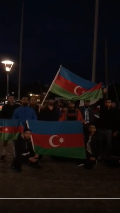 İsveç azərbaycanlıları Azərbaycan Ordusuna dəstək yürüşü keçirdi-VIDEOLAR