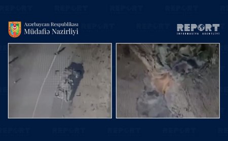 Bir “Harop” tankı məhv etdi, ikinci “Harop”un kamerasına düşdü-VIDEO
