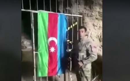 Azərbaycan əsgəri Azıx mağarasında-VIDEO