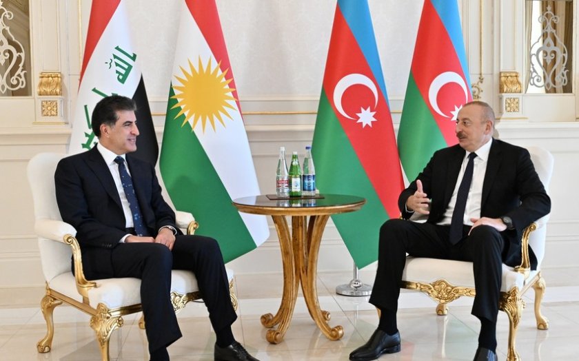 Prezident İlham Əliyevin İraq Kürdüstan Regionunun başçısı ilə görüşü olub
