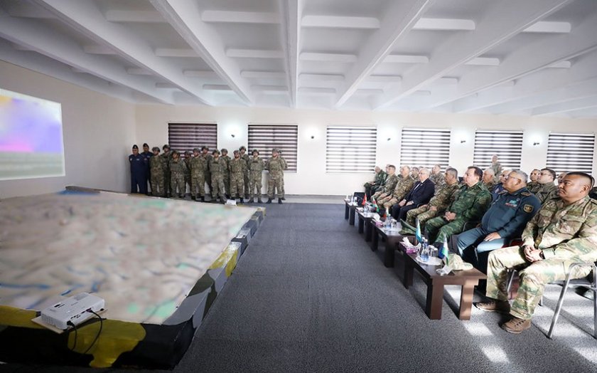 Azərbaycan, Türkiyə və Tacikistan müdafiə nazirləri birgə taktiki təlimi izləyirlər