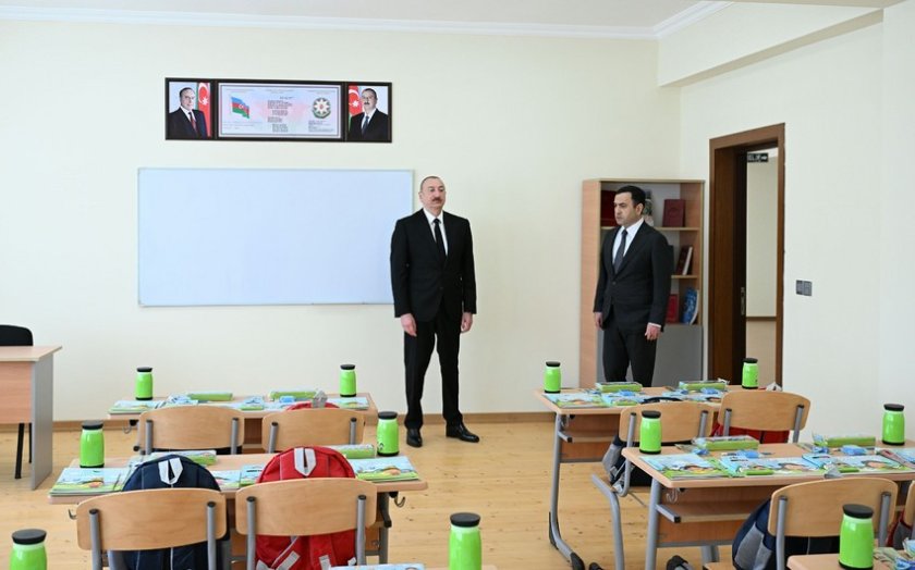Prezident İlham Əliyev İsmayıllıda “Talıstan” liseyinin binasının açılışında iştirak edib