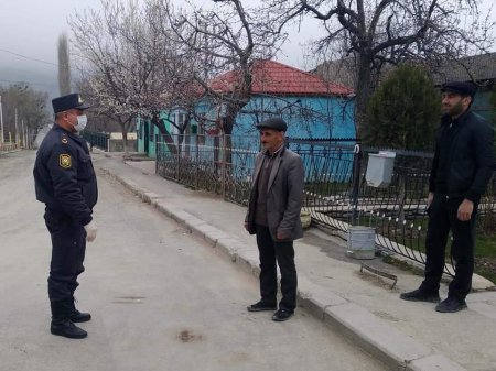 Polis ucqar dağ kəndlərində karantin rejiminə riayət olunmasını təmin edir