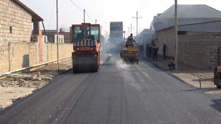 Xəzər rayonunda 3 ayda 18 km yol təmir edildi