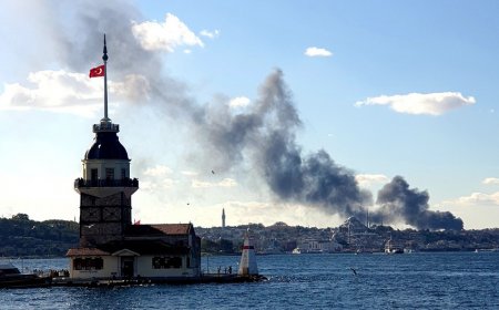 İstanbulda xəstəxana yanır