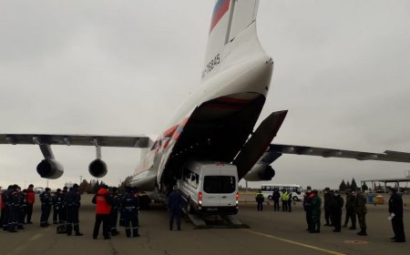 Xankəndiyə göndəriləcək humanitar yardım Gəncə hava limanına çatdırılıb-VIDEO