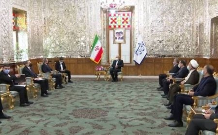 Ceyhun Bayramov İranda İslam Şurası Məclisinin sədri ilə görüşüb
