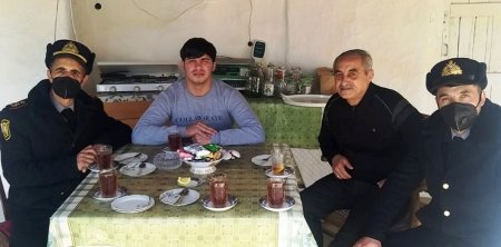 iyəzəndə polis əməkdaşları şəhid və qazi ailələrini ziyarət ediblər