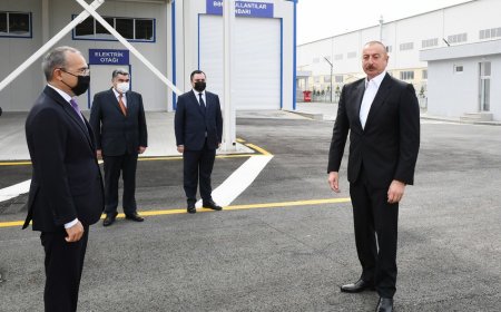 Prezident Hacıqabul Sənaye Məhəlləsinin açılışında iştirak edib