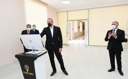 Prezident Hacıqabulda "Qarasu" yarımstansiyasının açılışında iştirak edib