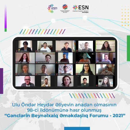 “Gənclərin Beynəlxalq Əməkdaşlıq Forumu - 2021”  baş tutdu