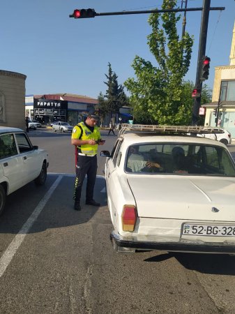 Salyan və Neftçalada qaydaları pozan sürücülər cərimələndi