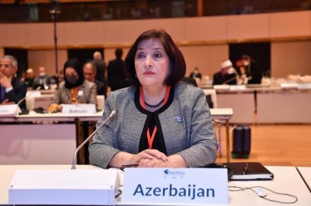 Sahibə Qafarova Birinci Qlobal Parlament Sammitində erməni terrorundan danışıb