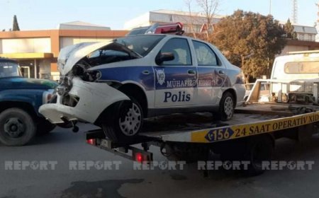 Gəncədə polis avtomobili qəzaya düşüb, ölən var