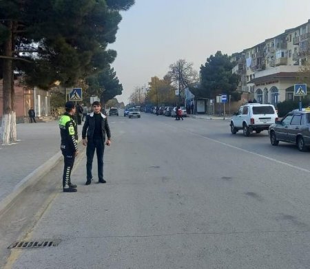 Siyəzəndə yol polisi əməkdaşları təhlükəsizlik tədbiri keçiriblər