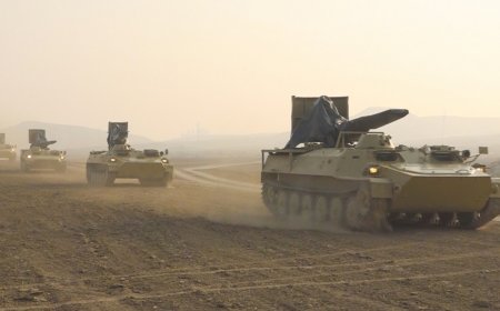 Naxçıvandakı təlimlərdə düşməndən qənimət götürülmüş zenit-artilleriya qurğularından istifadə olunub-VIDEO