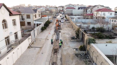 Badamdarın sürüşmə zonasında yeni içməli və tullantı su şəbəkələri yaradılır