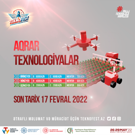 “TEKNOFEST Azərbaycan” çərçivəsində “Aqrar texnologiyalar’’ müsabiqəsi keçiriləcək