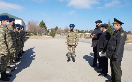 Ombudsmanın nümayəndələri Hərbi Hava Qüvvələrinin hərbi hissəsində olublar