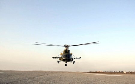 Helikopterlərlə uçuş məşqləri keçirilib