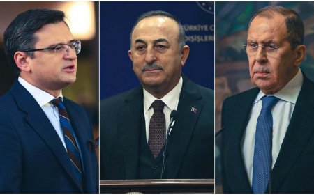 Türkiyə, Rusiya və Ukrayna XİN başçılarının görüşü başlayıb