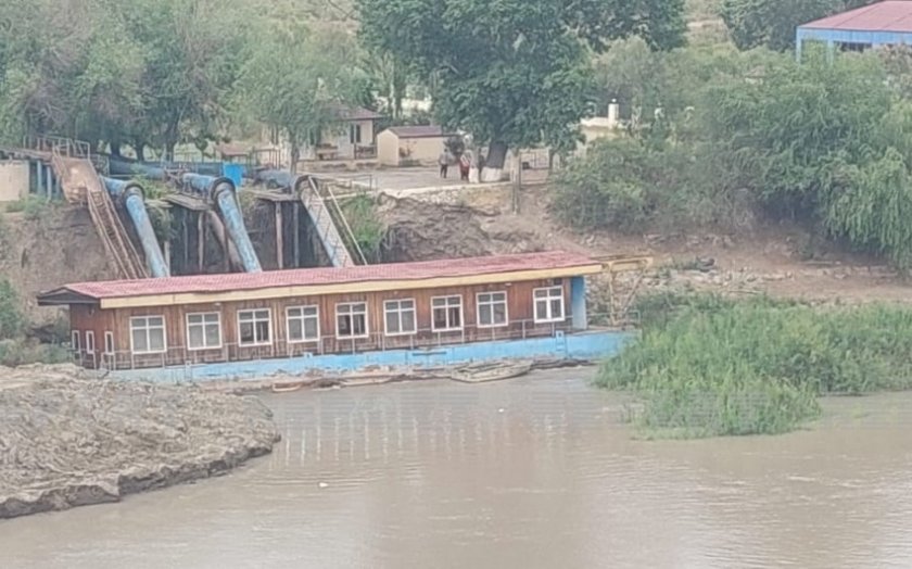 Kür çayında suyun səviyyəsi artıb