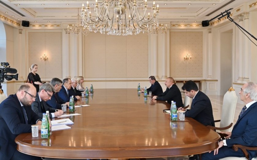 Prezident İlham Əliyev Sergey Lavrovu qəbul edib