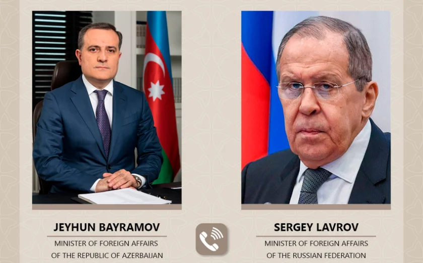 Ceyhun Bayramov və Sergey Lavrov üçtərəfli bəyanatların tam icrasının vacibliyini vurğulayıblar