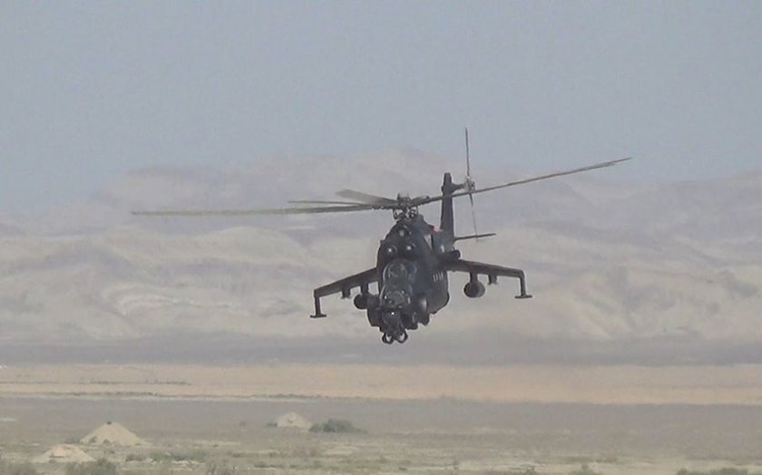 Azərbaycan Ordusunun helikopterlərinin təlimi keçirilib-VİDEO