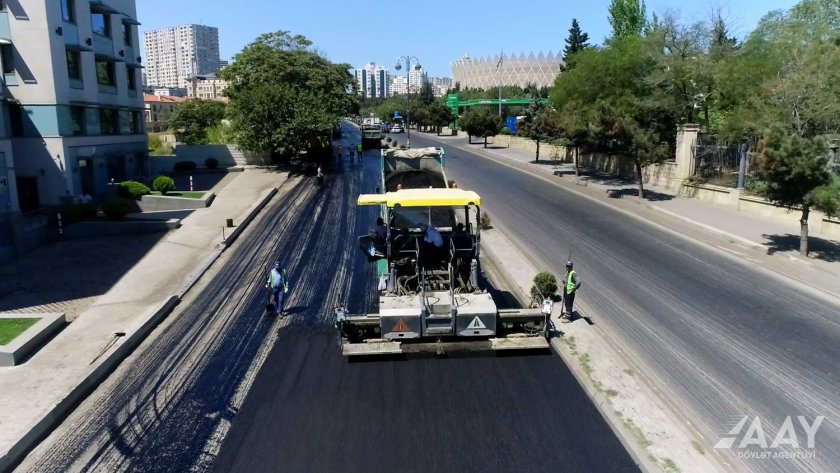 Tbilisi prospektində təmir işləri həyata keçirilir-VİDEO