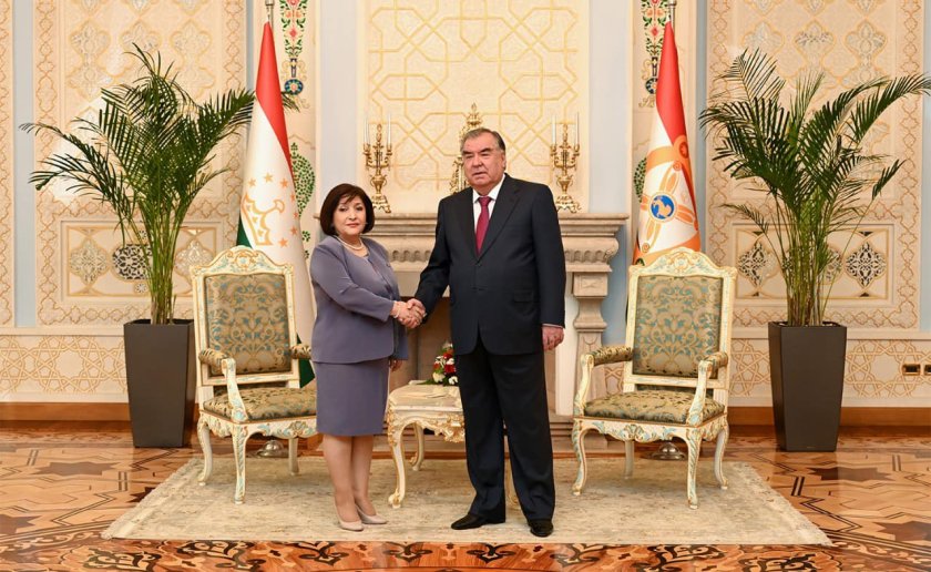 Sahibə Qafarova Tacikistan Prezidenti ilə görüşüb