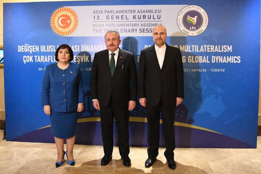 Antalyada Azərbaycan, Türkiyə və İran parlament sədrlərinin üçtərəfli görüşü keçirilib