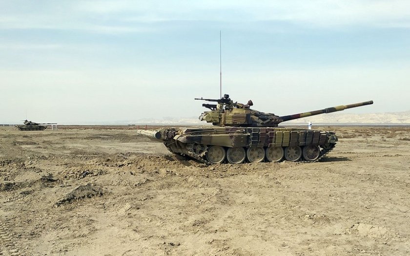 Azərbaycan Ordusunun tank bölmələrinin döyüş hazırlığı yoxlanılıb
