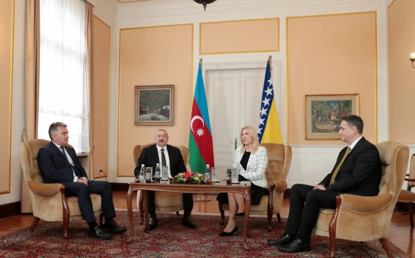 Prezident İlham Əliyevin Bosniya və Herseqovina lideri ilə görüşü başlayıb