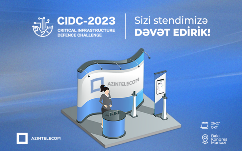 “AzInTelecom” “CIDC-2023”də “Qızıl sponsor” kimi stendlə çıxış edir