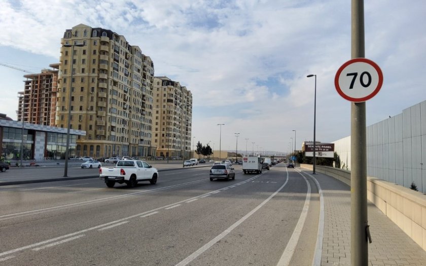 Bakıda daha bir prospektdə sürət həddi endirilib