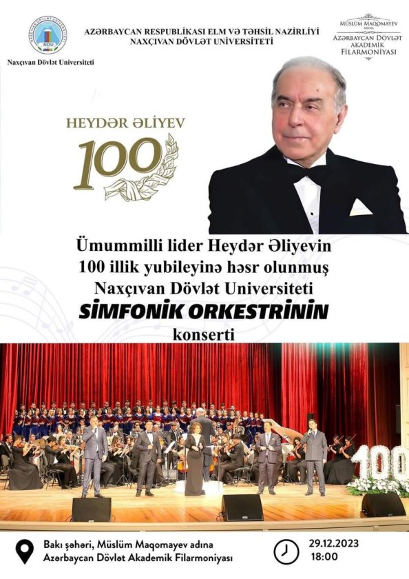 Naxçıvan Dövlət Universitetinin Simfonik orkestri Bakıda konsert proqramı ilə çıxış edəcək