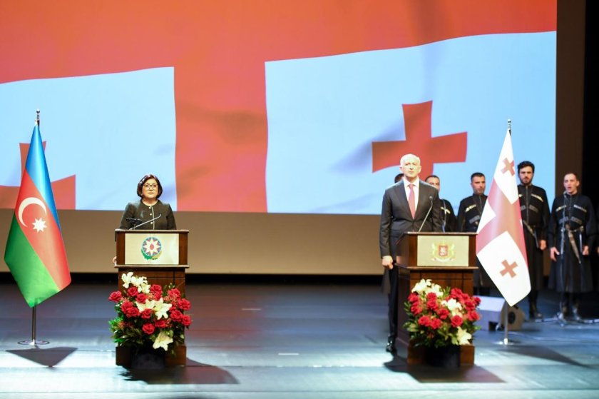 Sahibə Qafarova Gürcüstanın Müstəqillik günü münasibəti ilə keçirilən tədbirdə çıxış edib