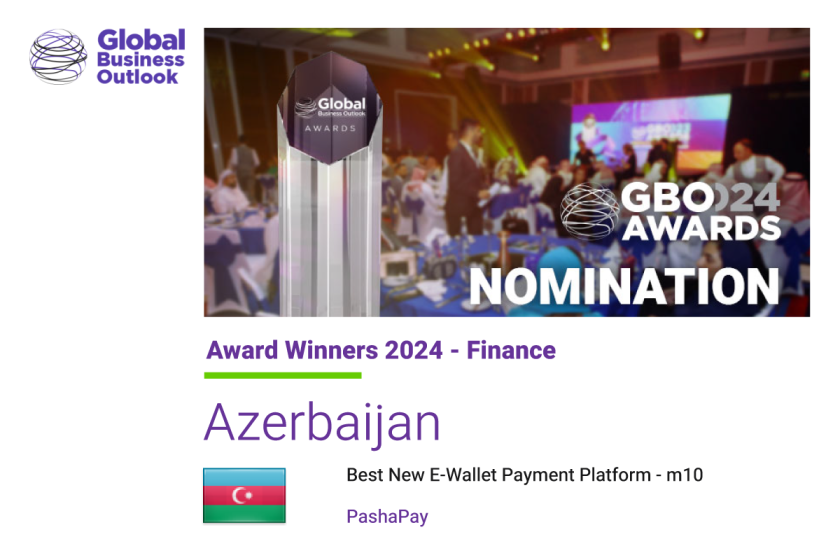 m10 “Best New E-Wallet Payment Platform – m10 – Azerbaijan 2024” seçilib