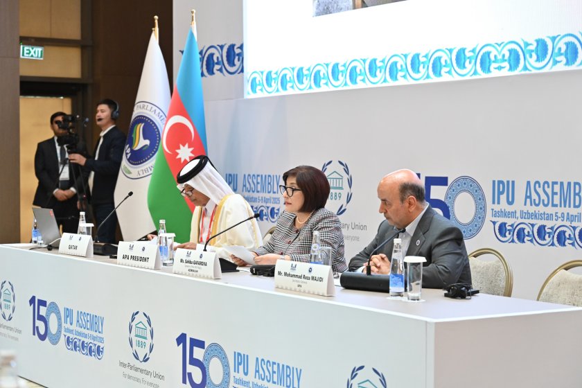 Sahibə Qafarova Asiya Parlament Assambleyasının Koordinasiya iclasında çıxış edib