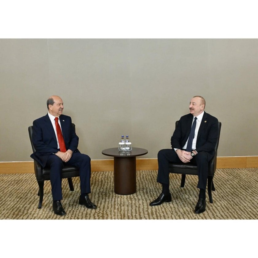 Prezident İlham Əliyev Antalyada Ersin Tatarla görüşüb