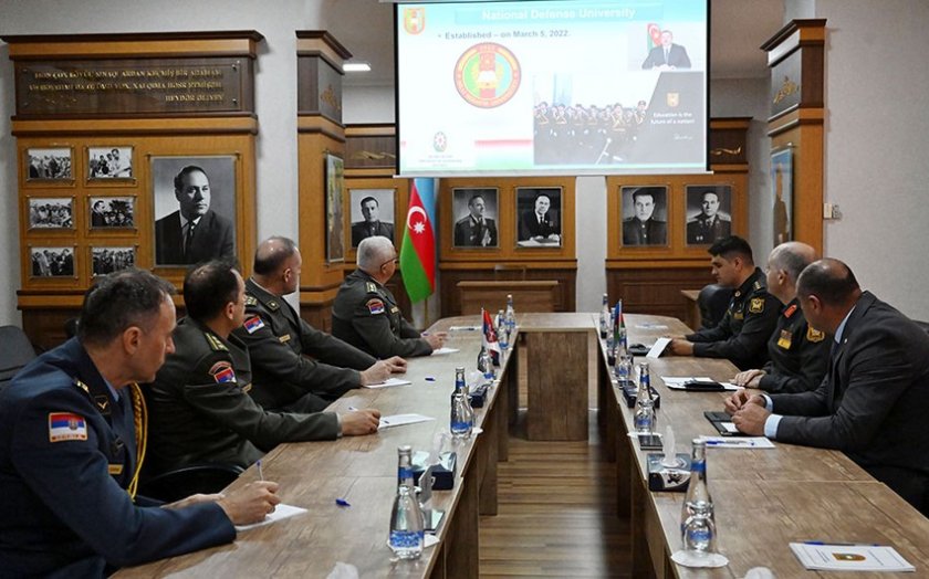 Belqrad Müdafiə Universitetinin nümayəndələri xüsusi təyinatlı təhsil müəssisələrində olublar